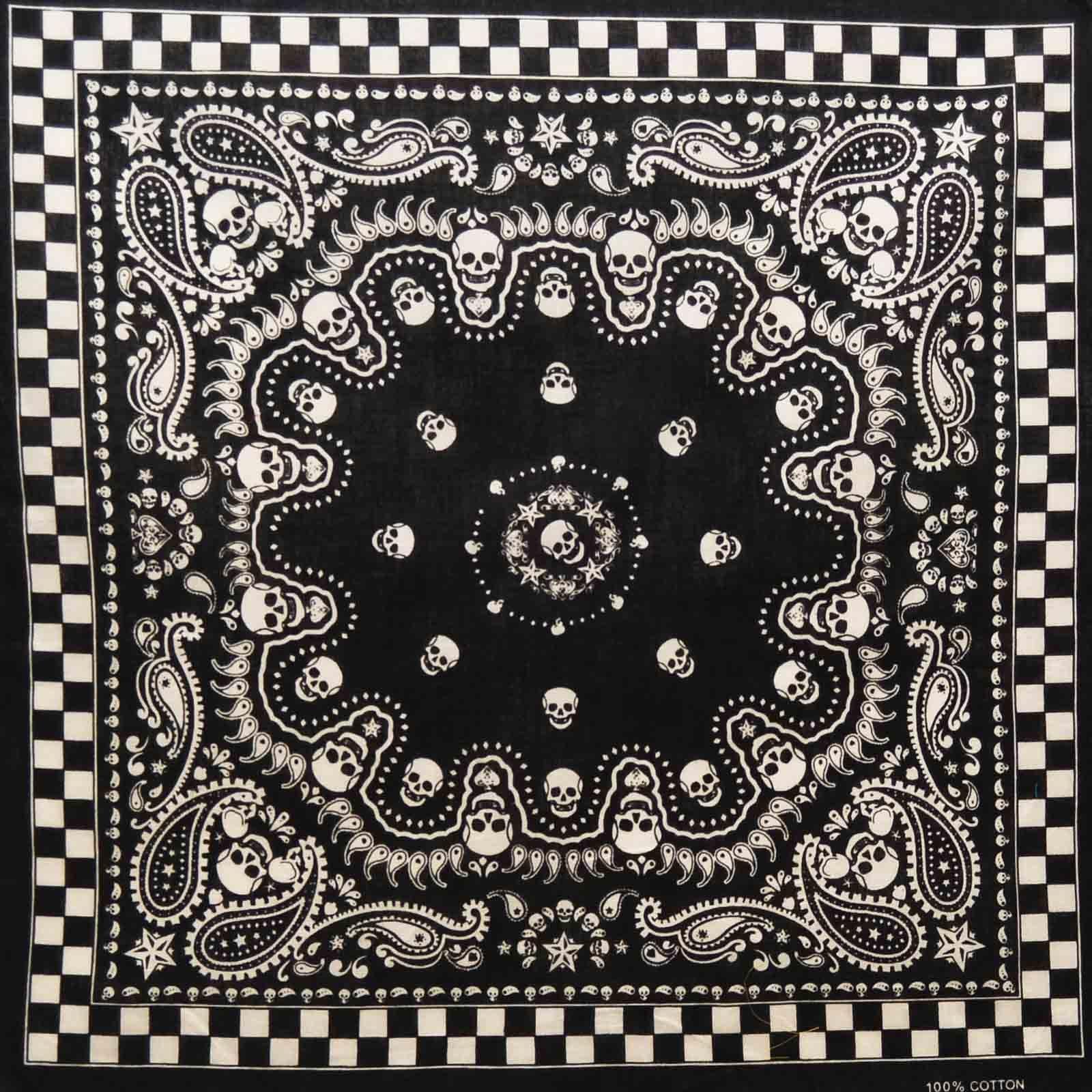 Retro Bandanas Vintage Paisley Skulls Kustom Kulture