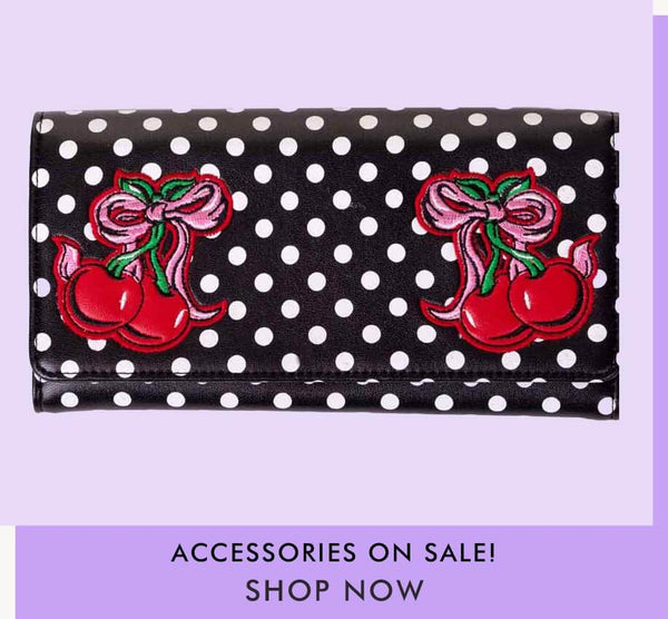 acccessories on sale - polka dot and cherries wallet