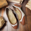 Charlie Stone Shoes Oxford Petit Heel Edinburgh - Tan /Chiffon