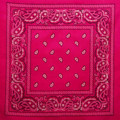 Image of Classic Paisley Bandana - Hot Pink