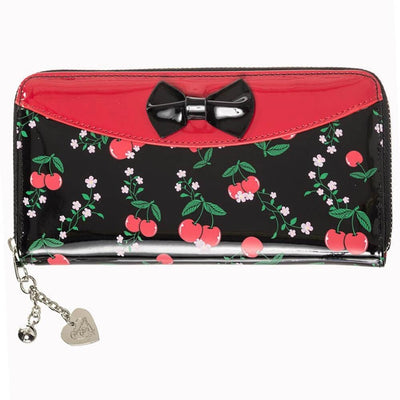 Image of Banned Cherry Bow Zip Around Wallet