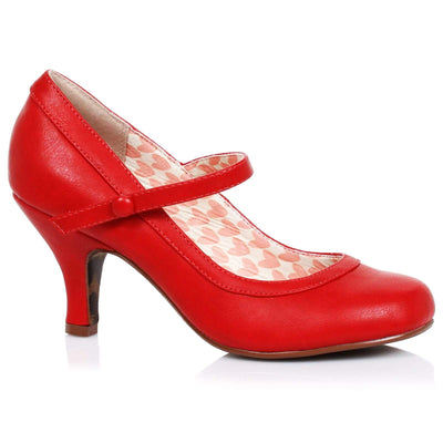 Image of Bettie Page 'Bettie' Mary Jane Shoes - Red