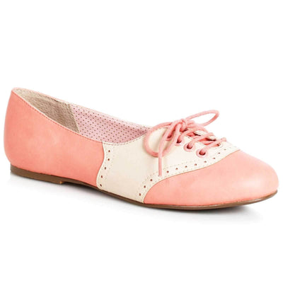 Image of Bettie Page Halle Shoes - Peach/Cream