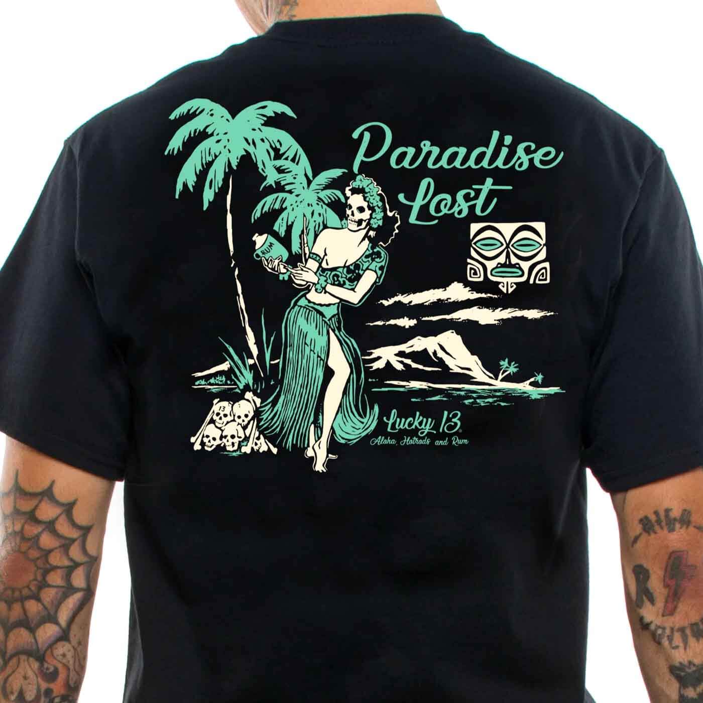 Lucky 13 Men's Hot Rod Rockabilly T-Shirt – Last Ride Hearse Kustom Vintage Black Tee