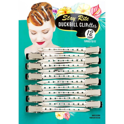 Image of Vintage Hairstyling Duckbill Hair Clips (Pack of 12)