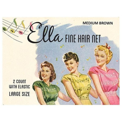 Image of Vintage Hairstyling Ella Hair Nets (Pack of Two) - Medium Brown