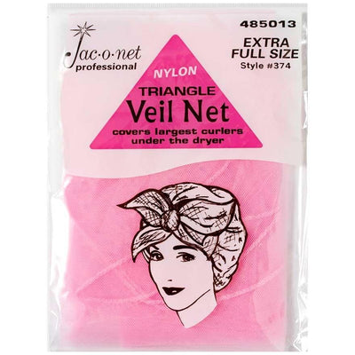 Image of Vintage Hairstyling Jac-O-Net Triangle Veil Net - Pink