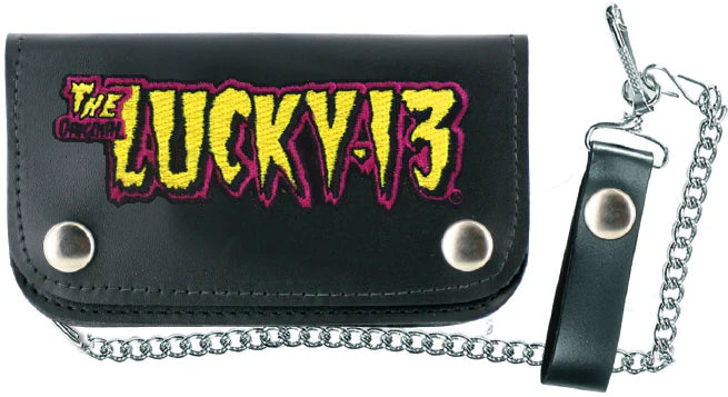 Lucky 13 Men's Chain Wallets Retro Rockabilly - Atomic Cherry