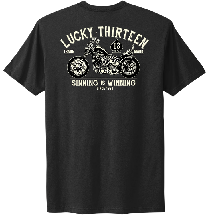 Sinning is Winning Hot Rod T-Shirt - Lucky 13 Men's Rockabilly