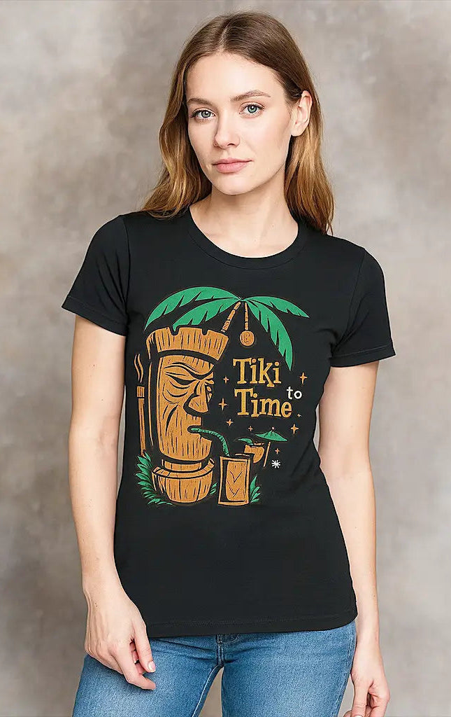 Pinky Star Women's Retro T-Shirt - Tiki Time