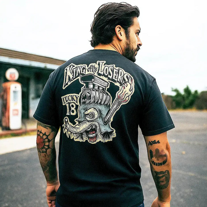 King of Losers Hot Rod T-Shirt – Lucky 13 Men's Tee