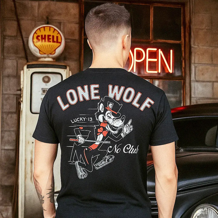 No Club Hot Rod T-Shirt – Lucky 13 Men's Tee