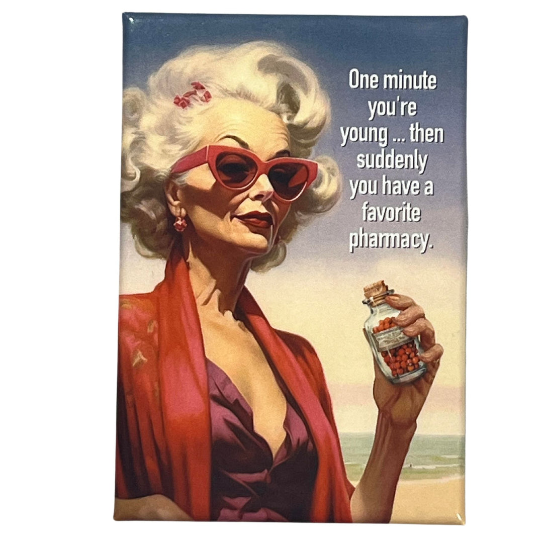 Image of lady holding pill bottle