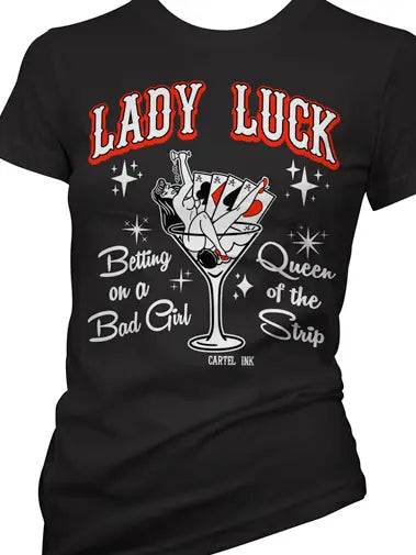 Cartel Ink Women's Retro T-Shirt - Vegas Lady Luck