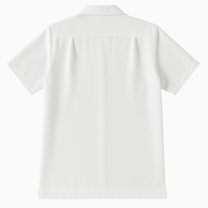 White Coffee Bodgie Double Panel Bowling Shirt - Nifty50's Retro Men's