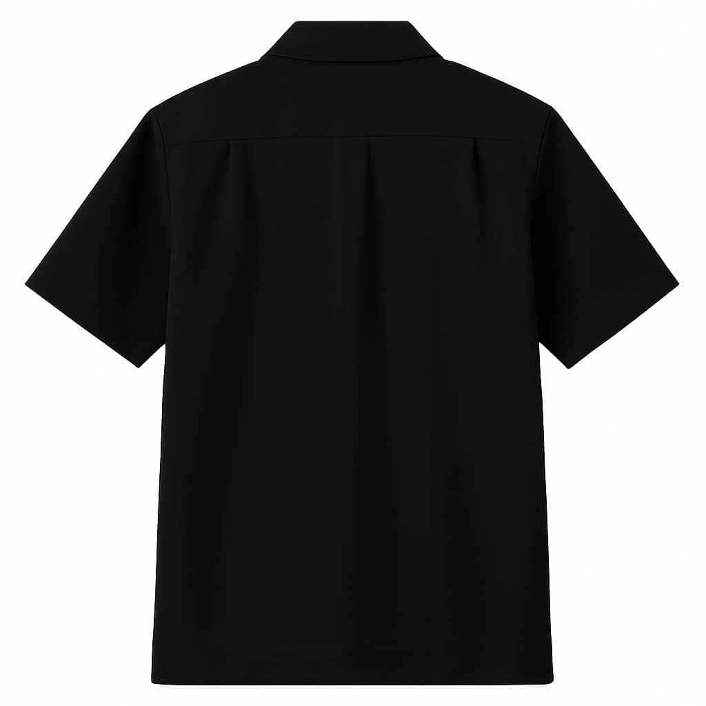 Black shirt on a white background
