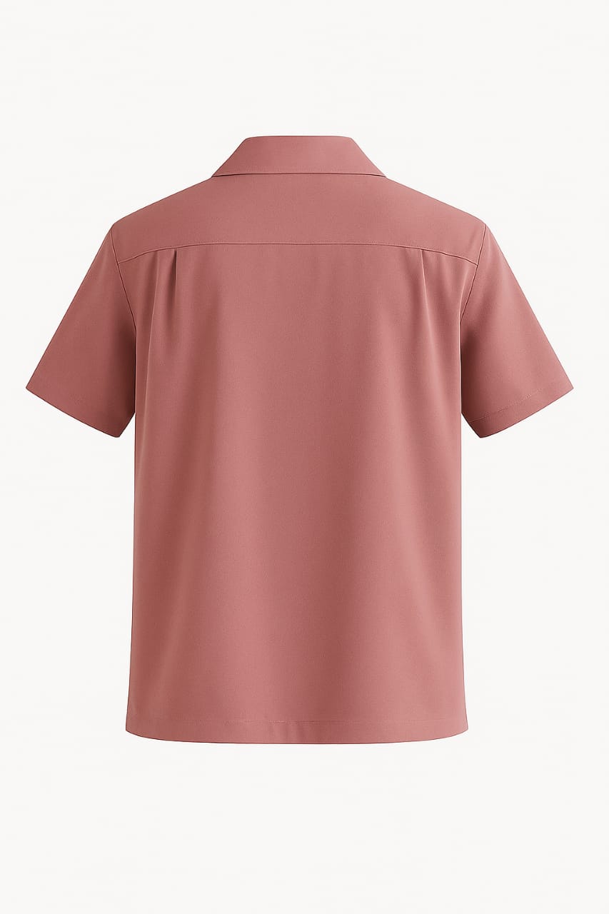 Dusty Pink Back short-sleeve shirt on a white background