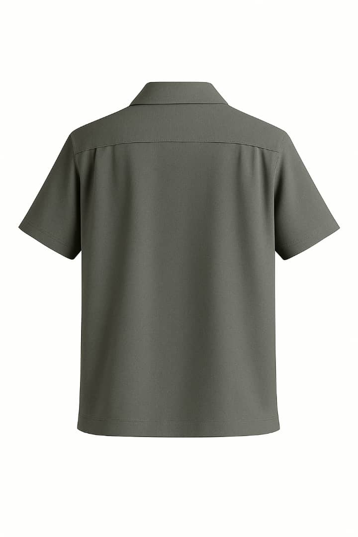 Sliver short-sleeve shirt on a white background