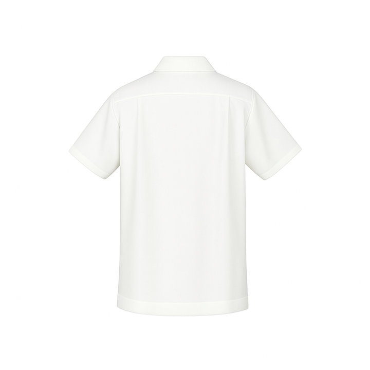  back White bowling shirt on a white background