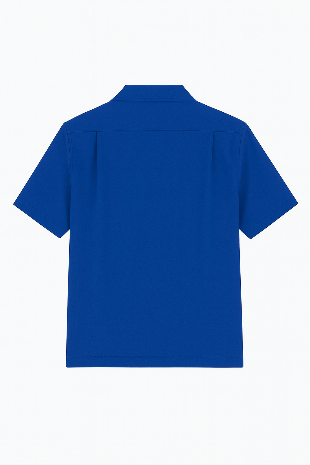 Blue polo shirt on a white background