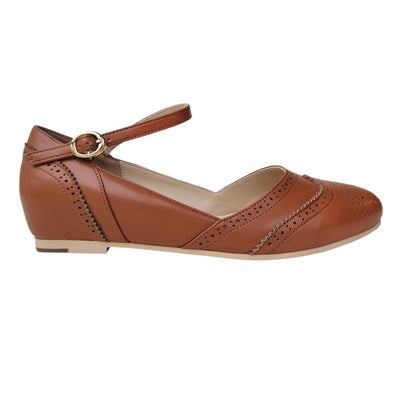 Side image of Charlie Stone Dorian shoe in noisette colour