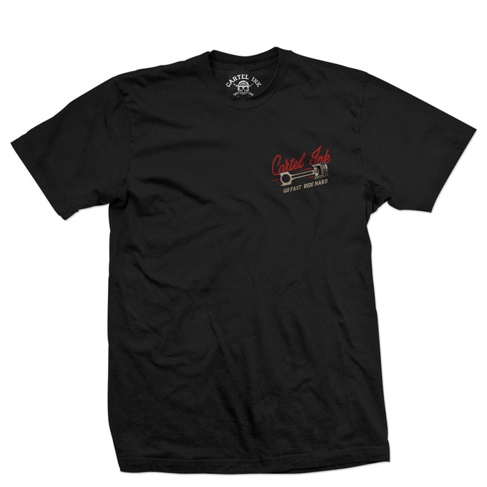 Cartel Ink Go Fast Ride Hard T-Shirt - Black Men's Australia