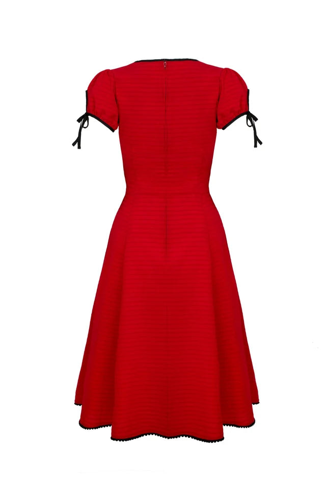 Red Casey Dress - Hell Bunny Women's Rockabilly Swing Dress