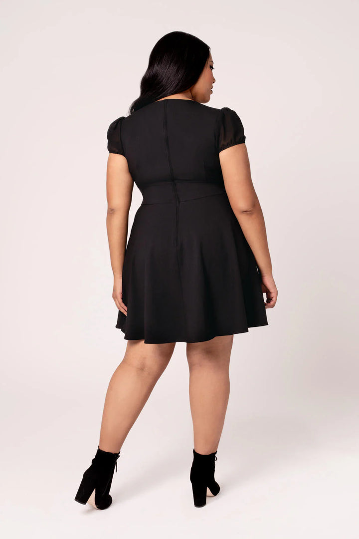 Black Elyse Dress - Hell Bunny Swords Roses Gothic Mini Womens