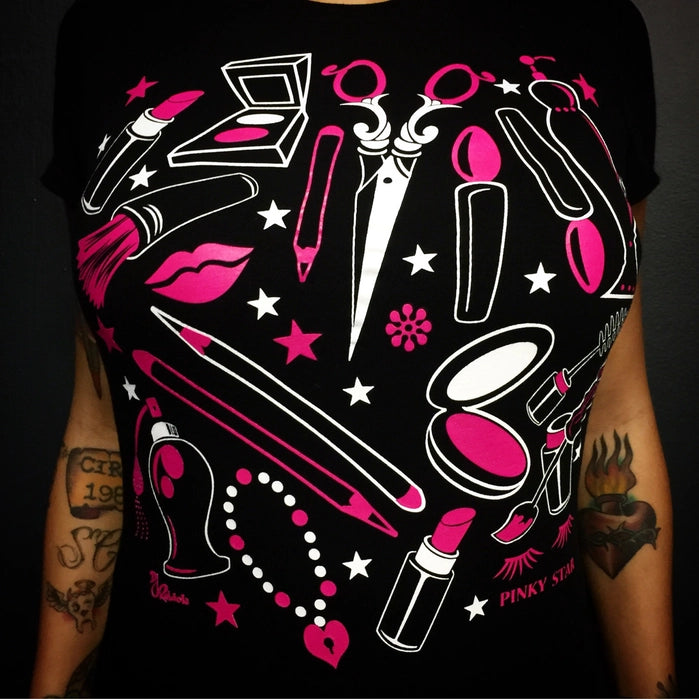 Black Weapon of Choice Makeup T-Shirt – Pinky Star Women's