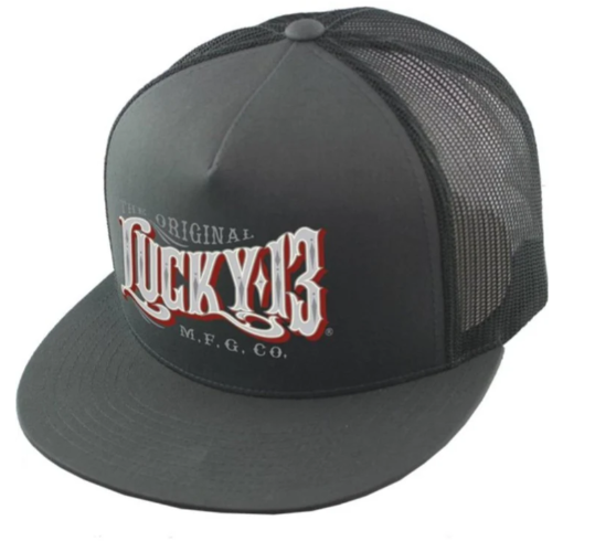 Old Towne Trucker Hat - Lucky 13 Rockabilly Snapback Cap