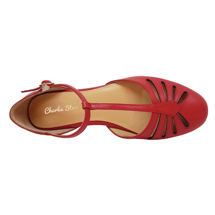 Singapore T-Strap Flats - Charlie Stone Vintage Inspired Women's Shoes