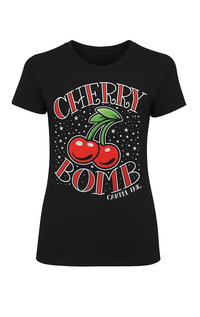 Cartel Ink Women's Retro T-Shirt - Cherry Bomb