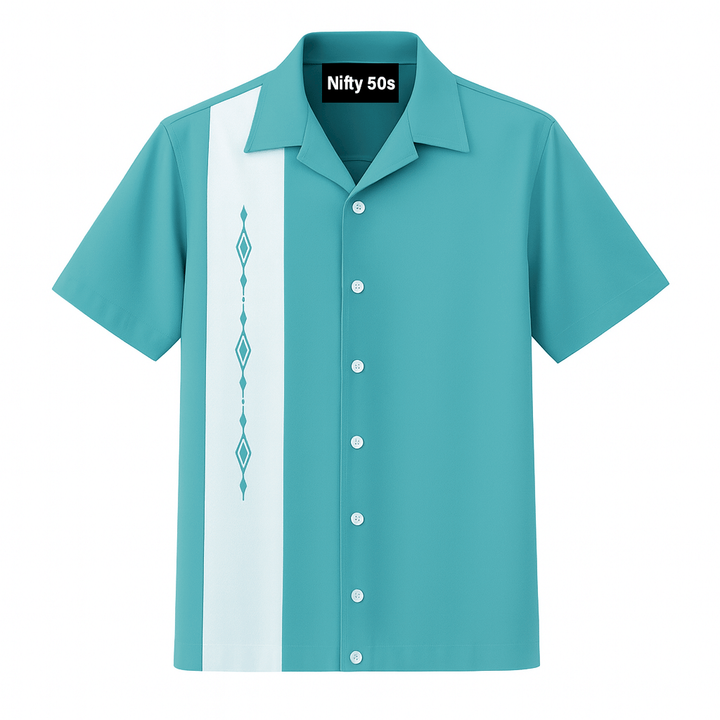 Havana Diamond Bowling Shirt - Nifty50's Retro Men's