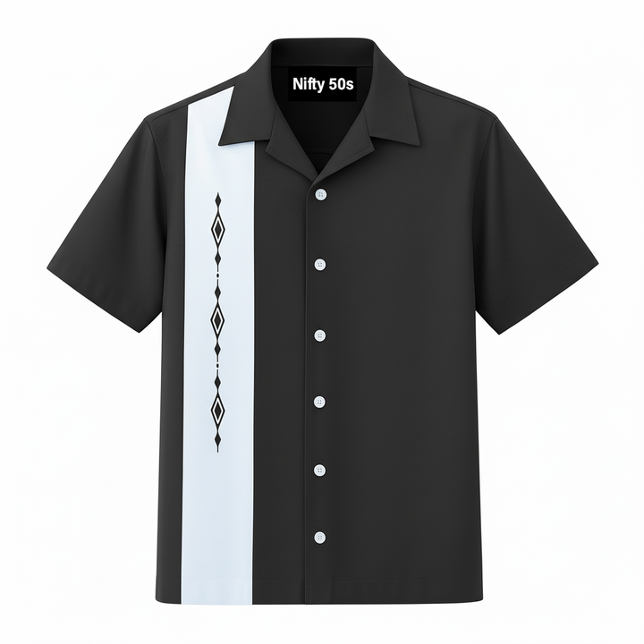 Havana Diamond Bowling Shirt - Nifty50's Retro Men's