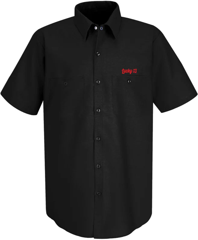 Black Boulevard Hot Rod Work Shirt - Lucky 13 Men's Rockabilly