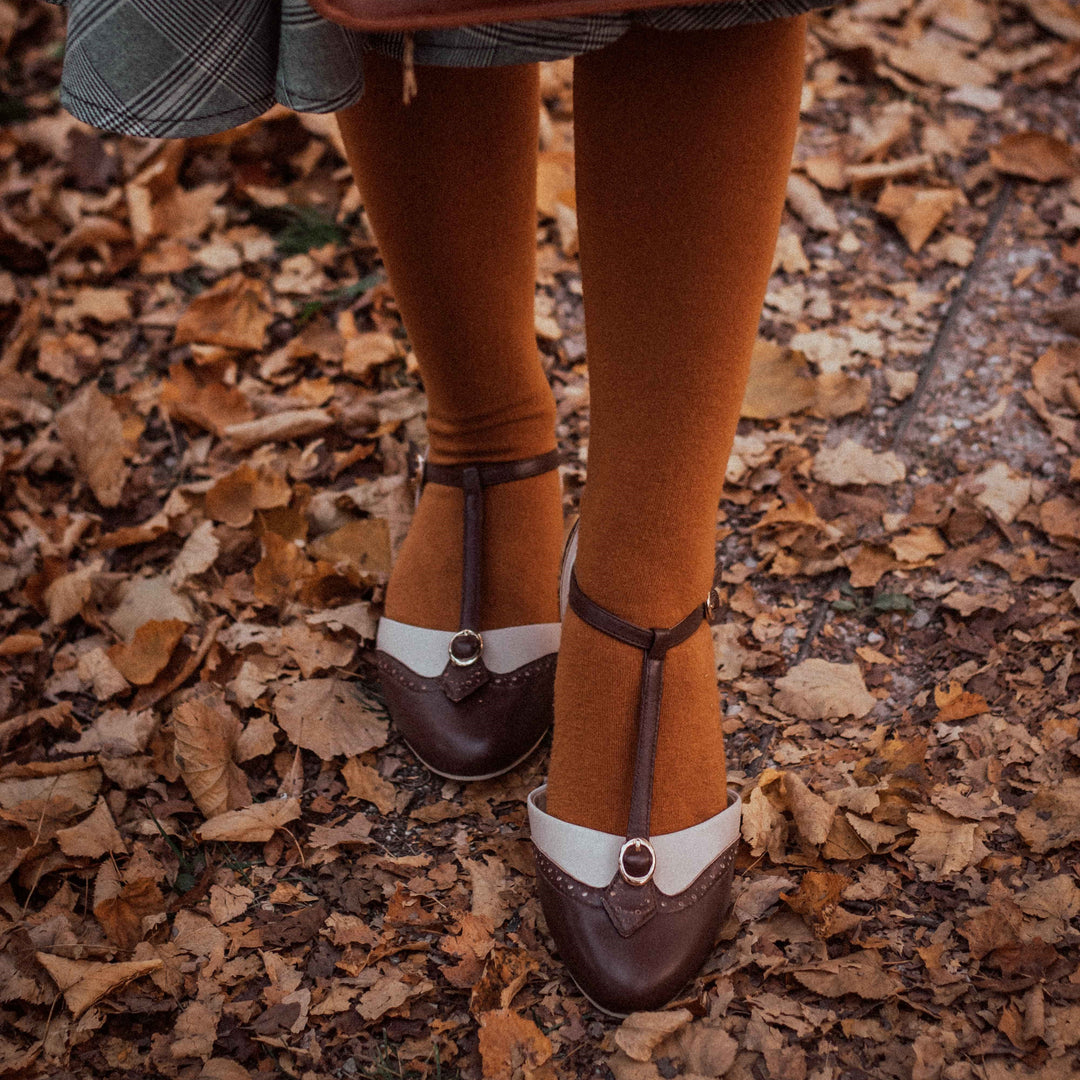 Charlie Stone Vintage Inspired Flats Retro 1920's 1930's 1940’s 1950’s Style Ladies Shoes wingtip espresso