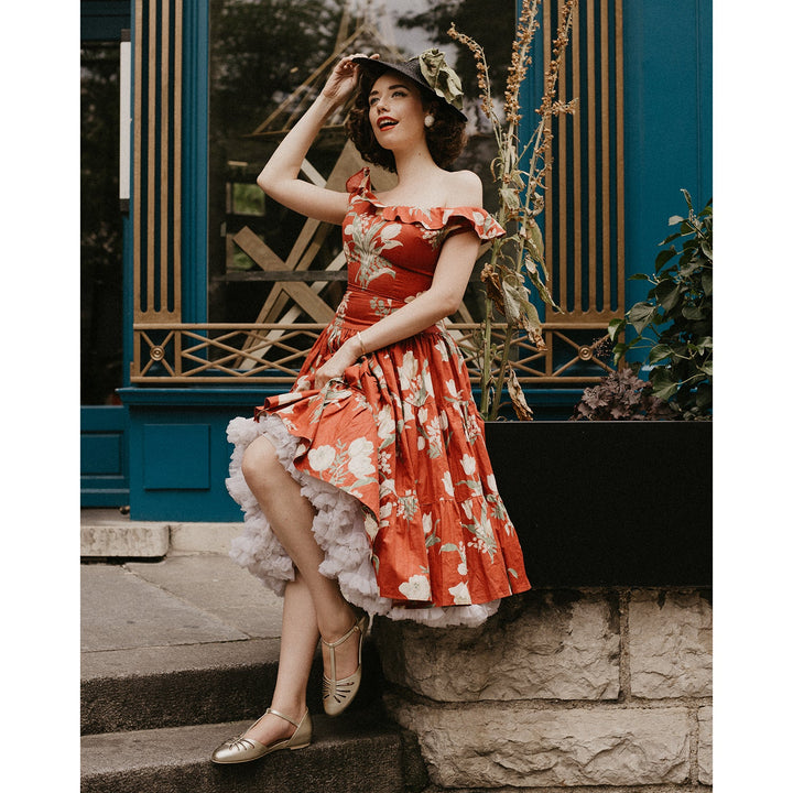 Charlie Stone Vintage Inspired Flats Retro 1940’s 1950’s Style Ladies Shoes metallic gold