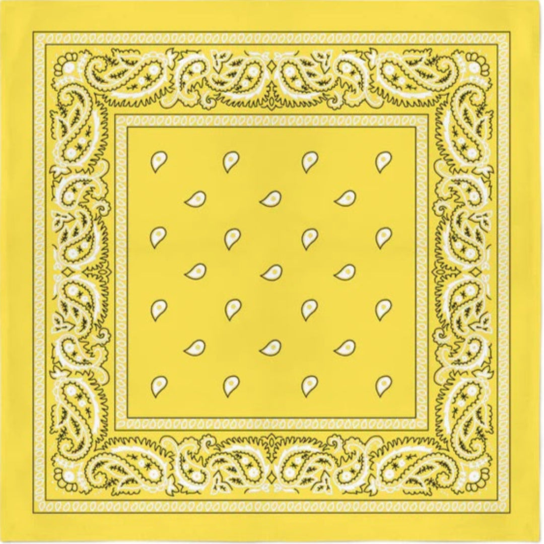 Image of Classic Paisley Bandana - Yellow