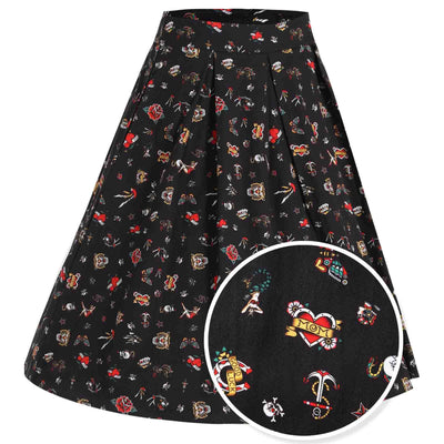 Dolly and Dotty Carolyn Skirt - Tattoo Flash front
