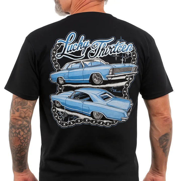 Blue Sensation Hot Rod T-Shirt – Lucky 13 Men's Tee