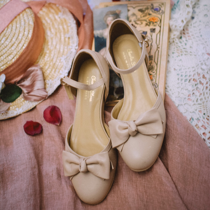 Nude Alba In Paris Flats - Charlie Stone Vintage Inspired Women's Shoes
