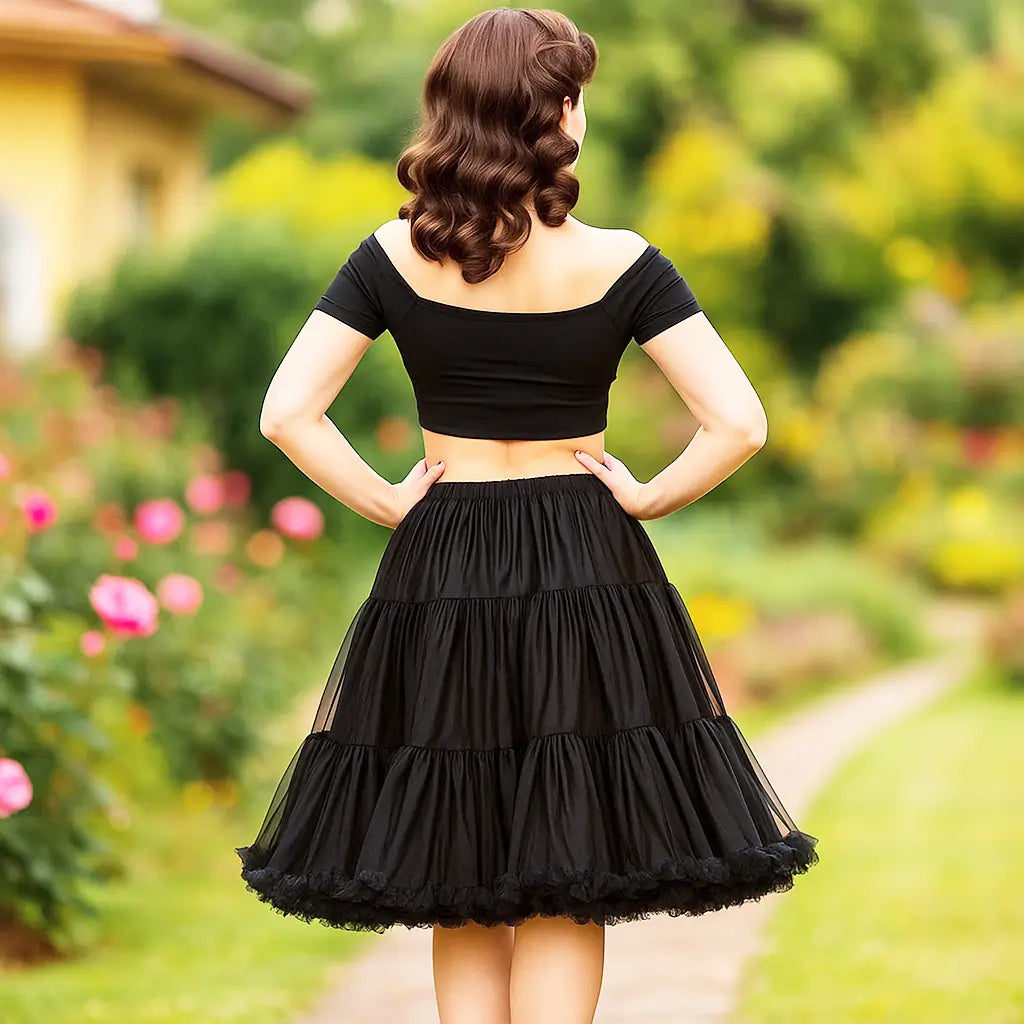 Black 1950s Petticoat Banned 23"