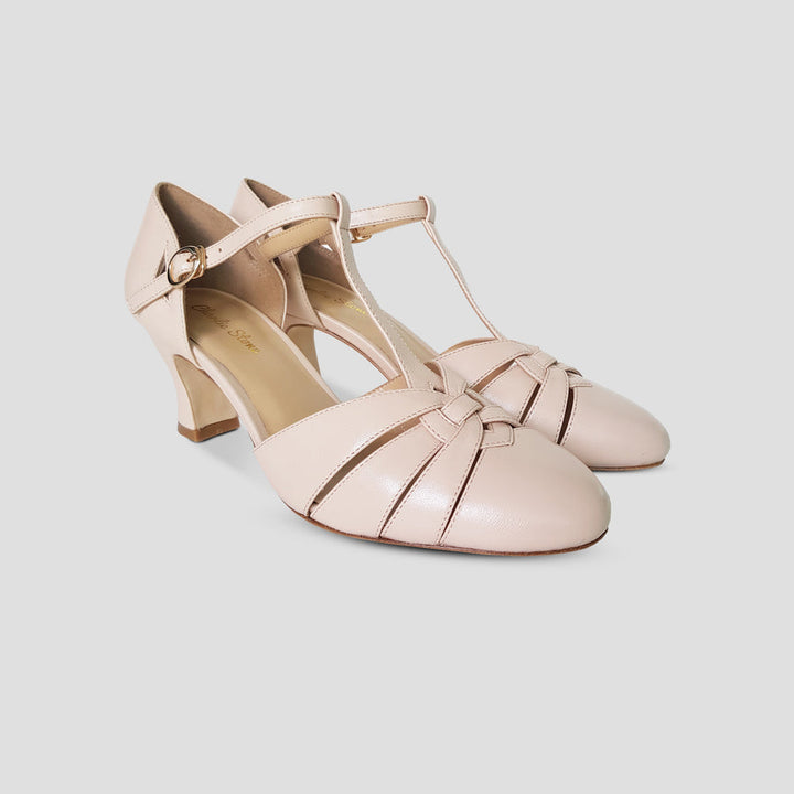 Cream Luxe Montpellier Heels - Charlie Stone Vintage Inspired Women's Shoes