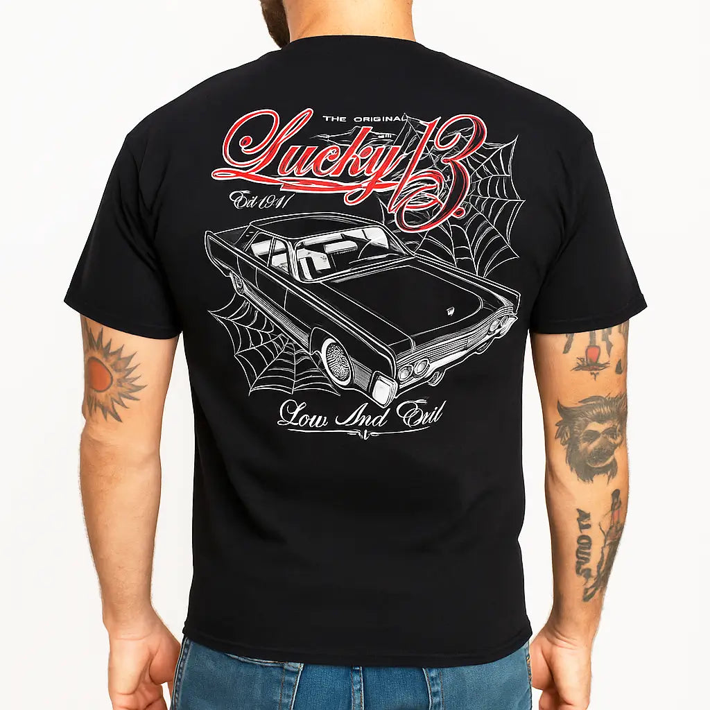 Low & Evil Hot Rod T-Shirt – Lucky 13 Men's Tee