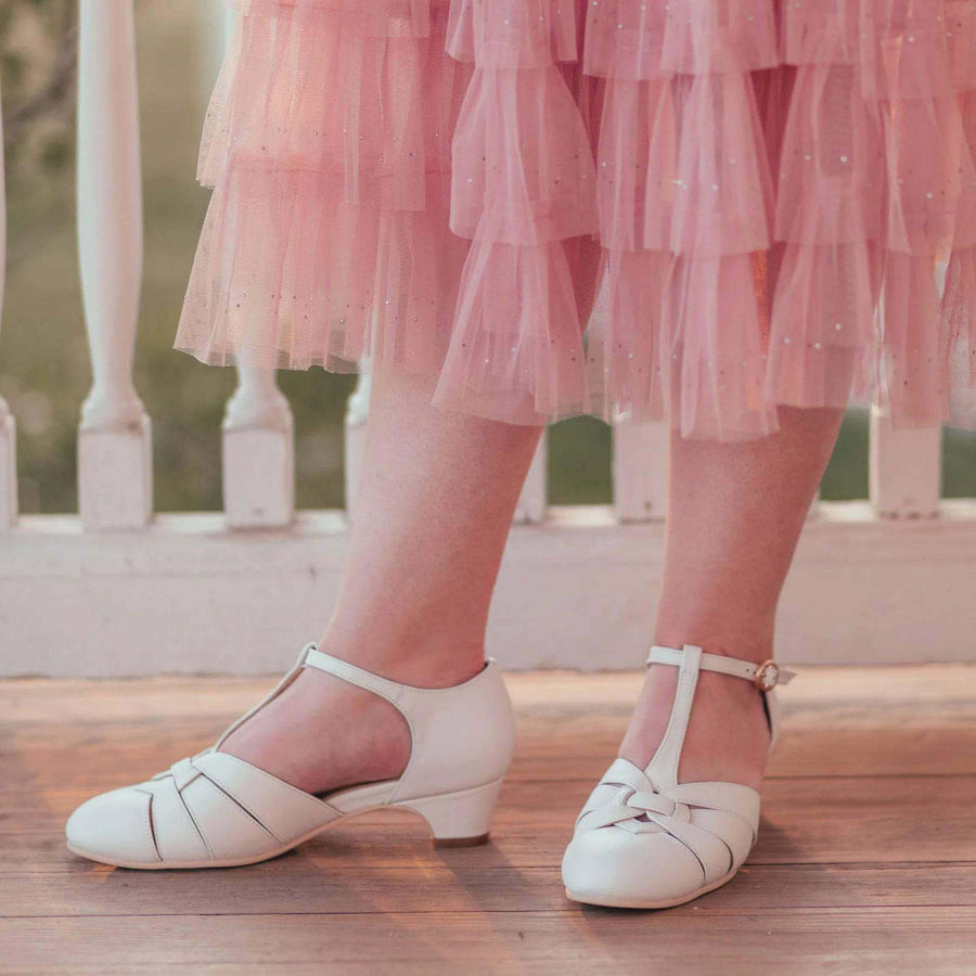 White Petit Montpelier Heels - Charlie Stone Vintage Inspired Women's Shoes