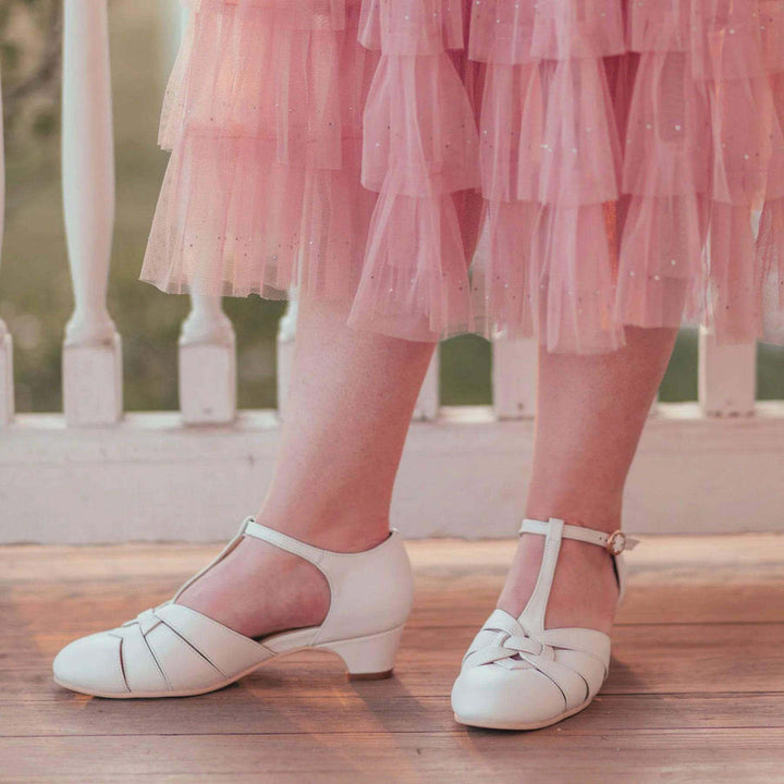 White Petit Montpelier Heels - Charlie Stone Vintage Inspired Women's Shoes