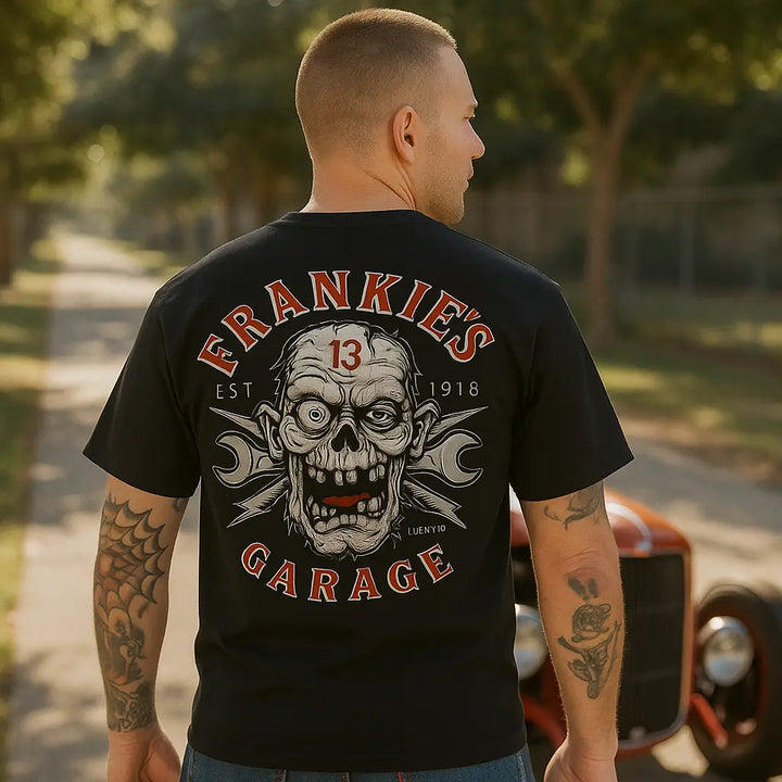 Lucky 13 Frankie's Garage Men's Hot Rod T-Shirt | Rockabilly
