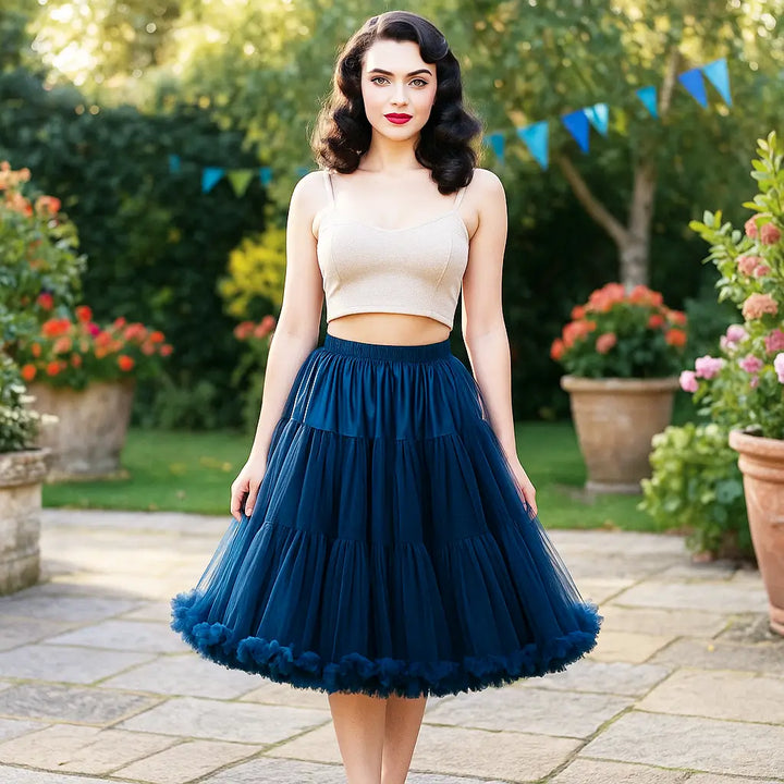 Navy 1950s Petticoat Banned 23"