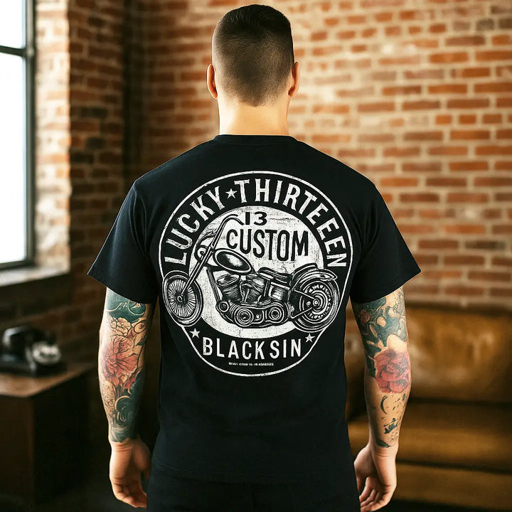 Black Sin Hot Rod T-Shirt – Lucky 13 Men's Tee