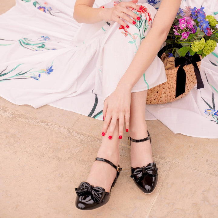 Alba In Paris T-Strap Flats - Charlie Stone Vintage Inspired Women's Shoes